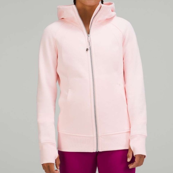 lululemon athletica Tops - Lululemon Scuba Hoodie in Strawberry Milkshake Size 10